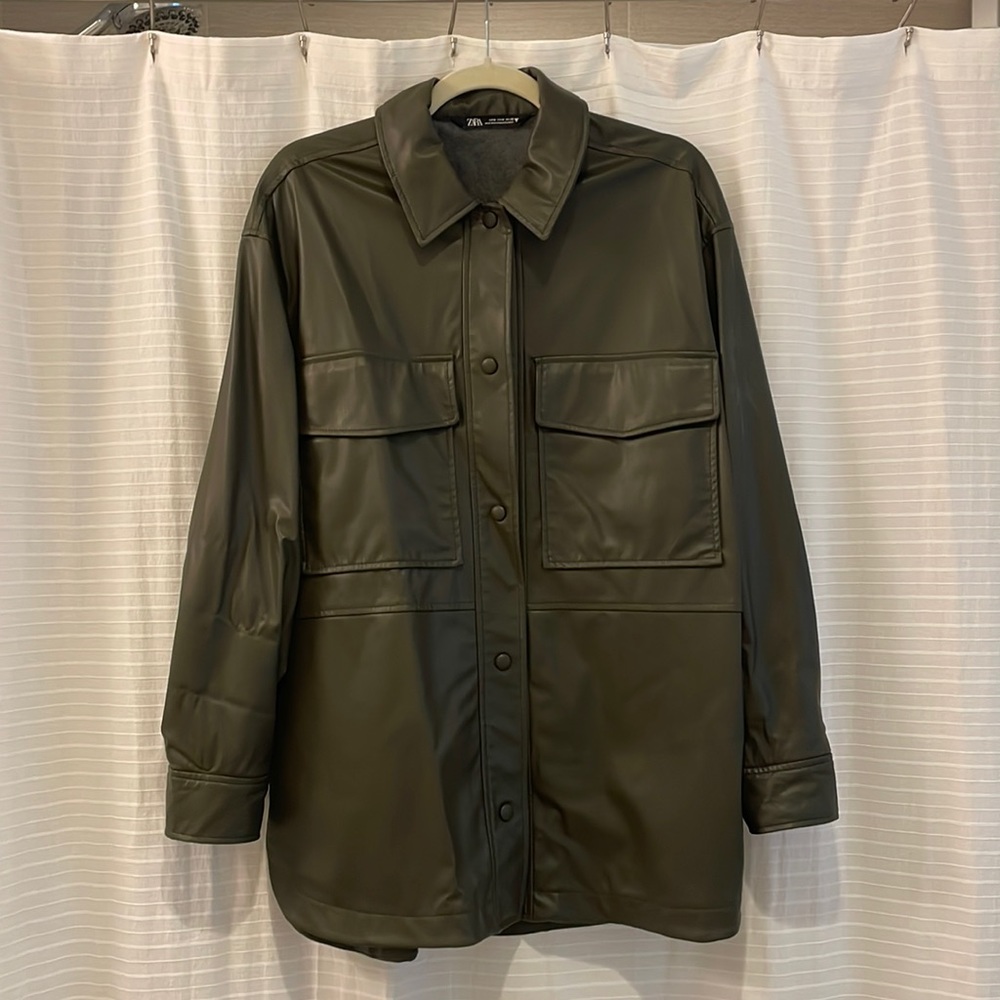 Oversized Pleather Top